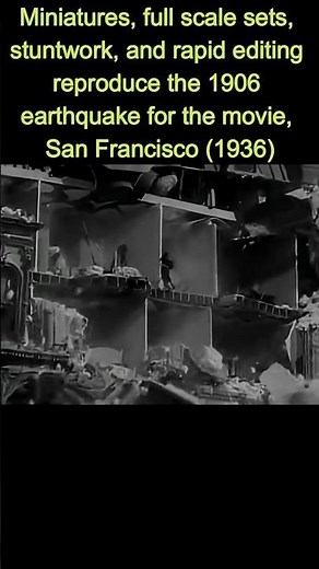 EARTHQUAKE scene from San Francisco (1936)