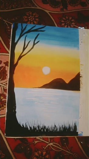 Easy water colour drawing #watercolor #art #shorts #viral