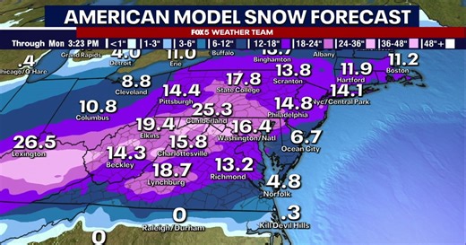 How much snow is expected on Sunday? Here's what the models show so far