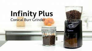 Capresso Infinity Plus Conical Burr Grinder, Black