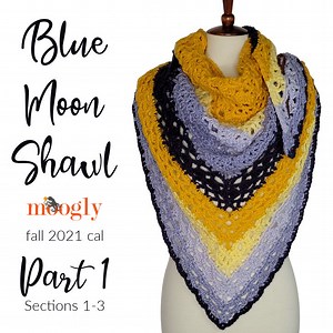 Blue Moon Shawl: Moogly Fall 2021 Crochet Along Part 1