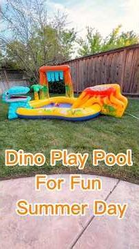Dino Play Pool for My Toddler🦖💦 | Summer Setup + Unboxing (So Cute!)