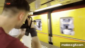 Learn to create motion blur photos in Tokyo's subway on Make a GIF