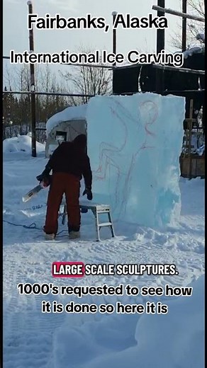 Fairbanks International Ice Carving Championship | Giant Ice Sculptures in Alaska Winter