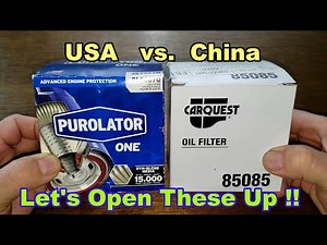 Purolator One Oil Filter PL14670 Cut Open vs. Carquest 85085 Oil Filter Cut Open Comparison