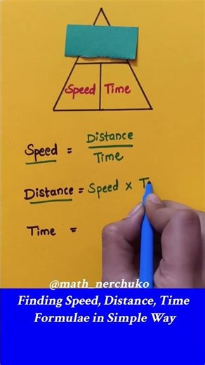 Finding Speed, Distance and Time Formula | The Lazy Shortcut #maths #mathstricks #shorttrick