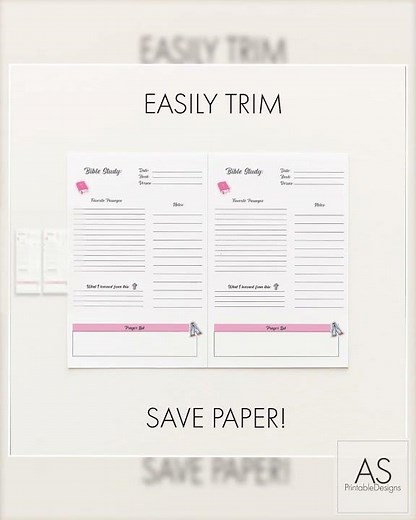 Half Letter Bible Study Printable: Scripture Journal, Faith Planner