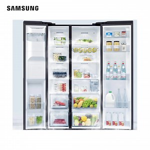 Tu cocina, tu comida, tu espacio, ¡tú siempre con estilo!​ El refrigerador Side by Side, cuenta con dos increíbles modalidades de enfriamiento: ​Power Cool que libera un aire frío intenso para enfriar bebidas y alimentos; y el Power Freeze que emite una ráfaga de aire frío, ideal para hacer hielo o congelar.​ Cómpralo ahora en samsungplus.com.bo/productos/linea-blanca/refrigeradores/side-by-side/RS65R5411M9ZS-view y disfruta de una cocina con estilo.​ #ServicioTécnicoSamsung​ #SamsungBolivia | S