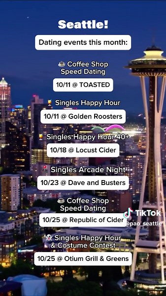 Looking for love this Fall, Seattle? 🧡 Crisp air, cozy vibes, and new connections await you this October! Whether you’re looking for your perfect match or just want to make new connections in Seattle, @Jigsaw® Dating events are where singles in Seattle come together for something real ✨ This month, we’ve got a lineup of Fall events you won’t want to miss - plus their annual HALLOWEEKEND SINGLES MIXER 👻 - and you’re the first to know! OCTOBER SINGLES EVENT LINEUP! SAVE THE DATES: ☕ Coffee Shop 