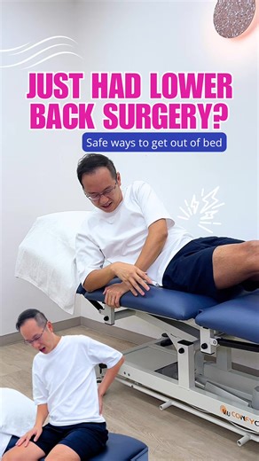 Recovering from slipped disc surgery? 🛏️ Learn the right way to get out of bed without putting unnecessary strain on your spine and wound. Follow these steps, take it easy, and let your body heal safely. 💪 Need help with your recovery journey? We’re just a DM away! 📩 #GoBeyondRehab #sgexpat #sgexpatliving #sgexpatlife #slippeddisc #backpain #backsurgery #injuryrehab #SpineHealth #PostSurgeryCare #SlipDiscRecovery #PhysioTips