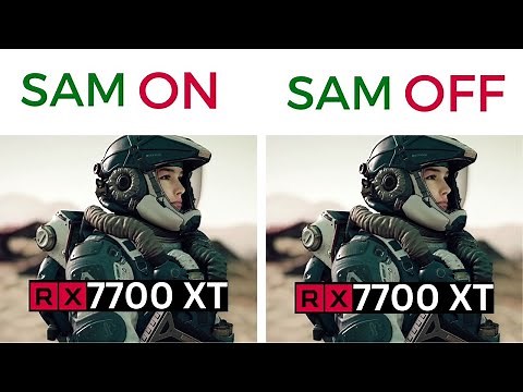 AMD Smart Access Memory SAM On Vs Off 7700XT 2024 7800X3D 20 Games