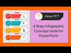 4 Step Infographic Concept slide for PowerPoint