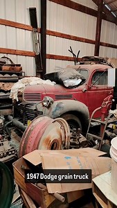 How cool is this old Dodge Truck?! Rescued decades ago from heading to the junkyard. Currently being used for storage, but hopefully a restoration is in the future. You can see a lot more in the video that dropped Monday on u-toob. #autoarchaeology #barnfind #barnfinds #mopar #dodge #truck | The Auto Archaeologist