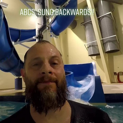 Watch me sing my abcs backwards on a water slide!#backwardsupsidedownandinsideout #mrreverse #goodmythicalmorning #woodyandwilcox #backwardschallenge