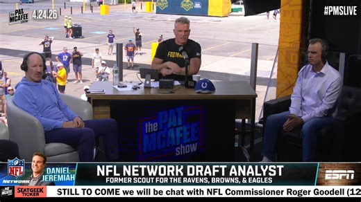 "I think we're gonna see a big corner run early in the second round..I'm curious to see if these wide receivers are gonna have to wait for a little bit" ~ @MoveTheSticks #PMSLive