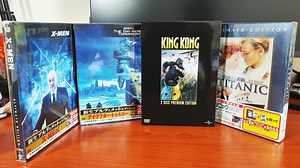 【回忆经典】开箱四盘经典电影DVD光盘 金刚 泰坦尼克号 X战警 后天