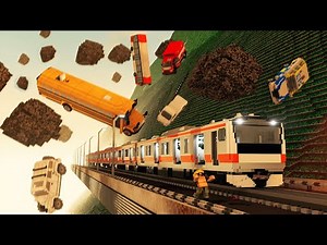 Trains vs Landslide 😱 Teardown