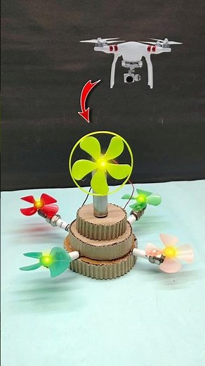 Home made mini Drone 😱🤯 #new #diy #rjexperiment #craft