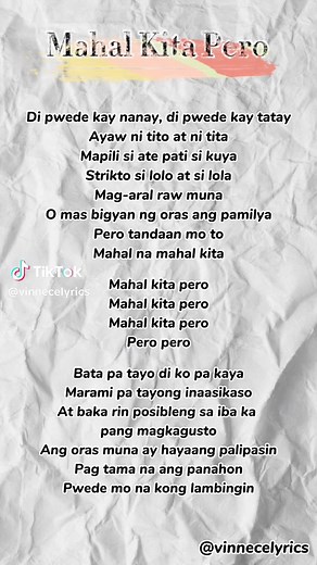 Mahal Kita Pero Lyrics Song and Karaoke | Tagalog Love Song