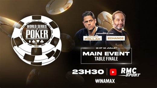 WSOP 2025 : la table finale du Main Event diffusée en direct et en intégralité par RMC Sport
