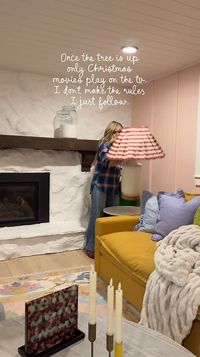 Only Christmas movies from here on out. Anyone else? Finn’s friends were excited to see all this up 😂 and immediately requested The Grinch & peppermint ice cream, just call me Santa’s helper! Comment COLOR for links and my favorite garland is 30% off with my coupon code on the link I send! https://liketk.it/5xLuu | Nesting with Grace