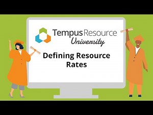 Defining Resource Rates in Tempus Resource