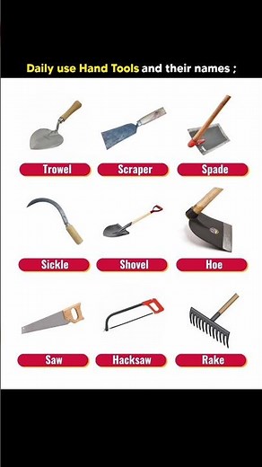Hand tools and their names | #englishlearning #handtoolsonly #vocabulary