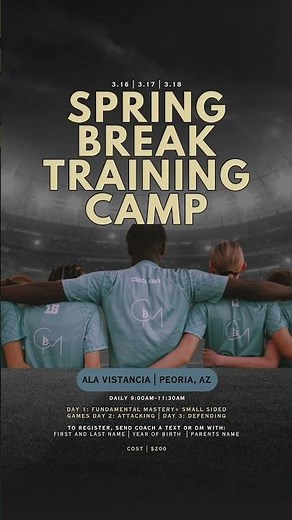 SPRING BREAK TRAINING CAMP IS BACK🔥