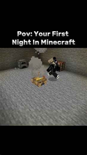 Your First Night in Minecraft | Minecraft Survival POV