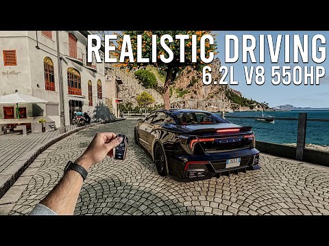 BeamNG, Best Sounding V8 Engine?, Narrow Roads, T300RS + H-Shifter (Wheel Cam), 4K HQ