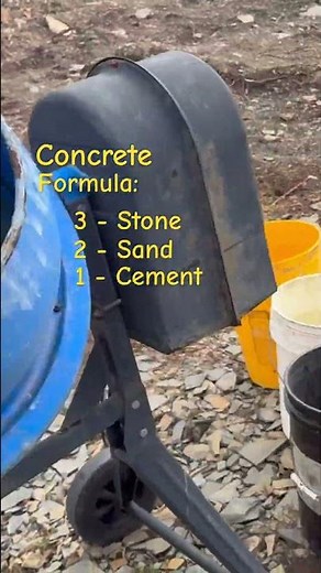 Concrete Formula: 3 Stone, 2 Sand and 1 Cement #concrete #diy #construction
