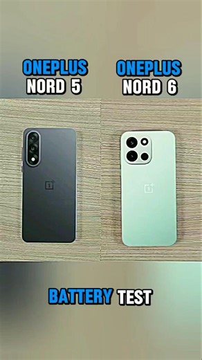 OnePlus Nord 5 vs OnePlus Nord 6 battery test 🤯#oneplusnord5 #oneplusnord6 #oneplusnord5