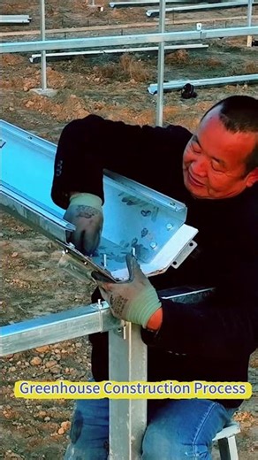 Greenhouse construction process. #farming #agriculture #greenhouse #filmgreenhouse #nursery #farm