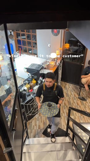 Manager: "Kindly serve the drink to the customer." Barista: Say NO MORE! 🫠 #dqoscafe | Dqos