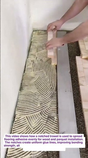 This Flooring Tool Makes Wood Installation Faster & Perfect | Professional Notched Trowel Technique