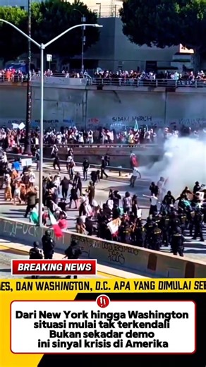 situasi mulai tidak terkendali bukan sekedar demo ini sinyal krisis Amerika #news #newsupdate