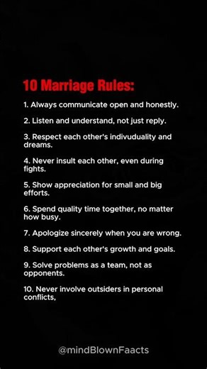 10 Marriage Rules Every Couple Must Follow ❤️ | Relationship Advice #shorts
