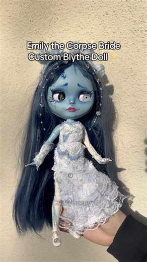 EMILY CORPSE BRIDE BLYTHE DOLL (custom by Me) #blythe #doll #custom #fypシ #corpsebridedoll