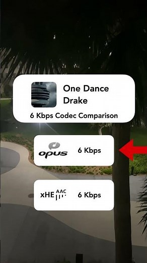 Music Using Only 6 Kbps: OPUS vs xHE-AAC: One Dance