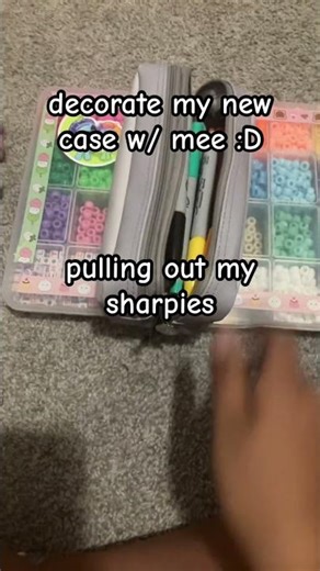 decorating my new casee :3 || #kandikid #kandi #art #decorating #fypシ゚viral #blowup