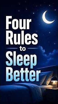 4 Rules for Better Sleep; Sleep Hygiene Explained