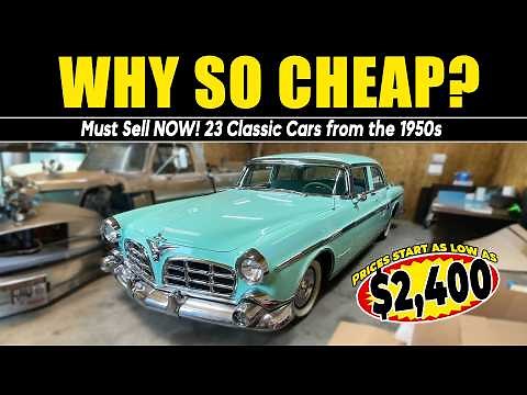 Must Sell Now! 21 Classic Cars from the 1950s Ready To Sell - Why So Cheap?
