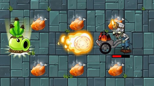 各种满阶植物落地开大 vs 自制10阶煤矿僵尸'.