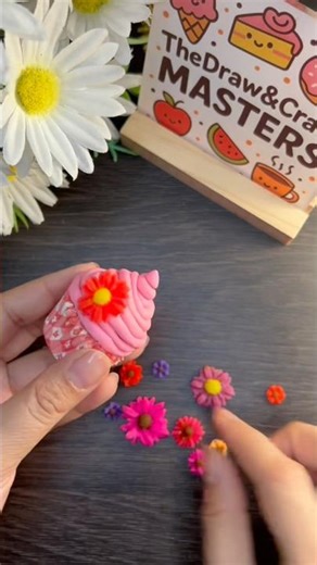 DIY Miniature Cupcake with Clay 🧁 | Easy Polymer Clay Tutorial #shorts | How to Make a Clay Cupcake