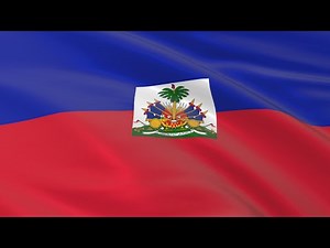 Flag of Haiti waving in the wind - Flag animation - Motion background - 4K UHD