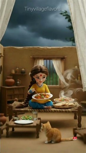 Tiny food Chef Makes Crispy Chicken Karahi 🍗🔥 & Tandoori Roti 😍 | tiny foods Cooking #shorts