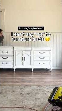 I Can’t Say No to Furniture Turds 🫢 | Painted White Dresser Makeover #FurnitureMakeover