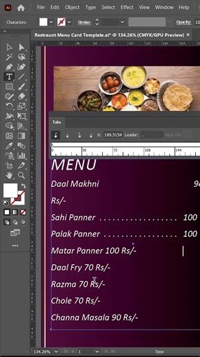 Best Useful Tool For Menus & Other Places #editbysanjeev #adobesoftware #illustrator #menu #design