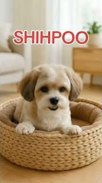 Funny Shihpoo breed portrait (German), talking dog, Shih Poo puppy, grooming, training, toy training