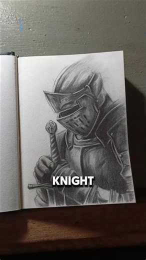 Mastering Realistic Metal: Drawing a Battle-Worn Knight 🛡️✨#KnightDrawing#RealisticArt#ArtTutorial